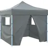 vidaXL Tente de réception escamotable avec 4 parois 3x3 m Anthracite