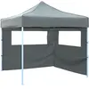 vidaXL Tente de réception escamotable avec 2 parois 3x3 m Anthracite