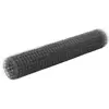 vidaXL Grillage acier et revêtement en PVC 25 x 1 m gris