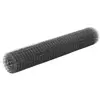 vidaXL Grillage acier et revêtement en PVC 25 x 1 m gris