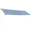 vidaXL Auvent rétractable 400x150 cm Bleu et blanc