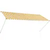vidaXL Auvent rétractable 300x150 cm Jaune et blanc