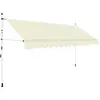 vidaXL Auvent manuel rétractable 400 cm Crème