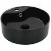 vidaXL Lavabo avec trop-plein 36x13 cm Céramique Noir