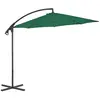 vidaXL Parasol en porte-à-feux avec mât en acier 300 cm Vert