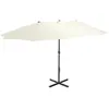 vidaXL Parasol d'extérieur et poteau en aluminium 460 x 270 cm Sabe