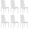 vidaXL Chaises à manger lot de 6 blanc similicuir
