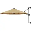 vidaXL Parasol mural avec mât métallique 300 cm Taupe