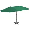 vidaXL Parasol d'extérieur et mât en aluminium 460x270 cm vert
