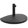vidaXL Socle demi-rond de parasol Polyrésine 15 kg Noir
