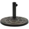 vidaXL Socle rond de parasol Polyrésine 19 kg Bronze