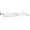 Auvent de porte Gris 240 x 100 cm pc Vidaxl Grey and transparent