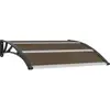 vidaXL Auvent de porte Noir 120x100 cm PC