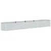 vidaXL Lit surélevé de jardin 400x80x44 cm Acier galvanisé Argenté