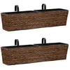 vidaXL Jardinières 2 pcs Jacinthe d'eau Marron