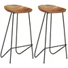 vidaXL Tabourets de bar lot de 2 bois d'acacia massif
