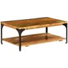 vidaXL Table basse et étagère 100x60x35 cm Bois de récupération solide