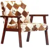vidaXL Fauteuil Blanc et marron Cuir véritable de chèvre