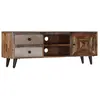 vidaXL Meuble TV 118 x 30 x 40 cm Bois de manguier massif