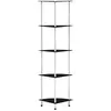 vidaXL Étagère 5 niveaux Noir 30x30x130 cm Verre trempé