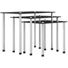 vidaXL Tables gigognes 3 pcs Noir Verre trempé