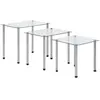 vidaXL Tables gigognes 3 pcs Transparent Verre trempé