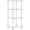 vidaXL Étagère 4 niveaux Transparent 40x40x100 cm Verre trempé