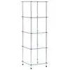 vidaXL Étagère 5 niveaux Transparent 40x40x130 cm Verre trempé