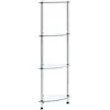 vidaXL Étagère 4 niveaux Transparent 30x30x100 cm Verre trempé