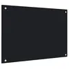 vidaXL Dosseret de cuisine Noir 70x50 cm Verre trempé