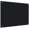 vidaXL Dosseret de cuisine Noir 80x60 cm Verre trempé