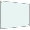 vidaXL Dosseret de cuisine Blanc 80x60 cm Verre trempé