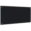 vidaXL Dosseret de cuisine Noir 100x50 cm Verre trempé