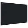 vidaXL Dosseret de cuisine Noir 90x60 cm Verre trempé