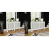 vidaXL Cache-radiateurs 2 pcs blanc MDF 152 cm