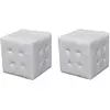 vidaXL Tabourets cube Blanc
