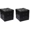 vidaXL Tabourets cube Noir