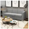 vidaXL Canapé à 3 places Tissu Gris clair