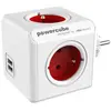 allocacoc Cube Multiprise Power Cube Original 4 prises 2xUSB rouge