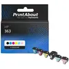 PrintAbout - Inktcartridge / Alternatief voor de HP C8721EE (nr 363) / 6 Kleuren