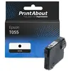 PrintAbout huismerk Inktcartridge T055 (C13T055140) Zwart Geschikt voo...