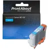 PrintAbout huismerk Inktcartridge BCI-5C Cyaan Geschikt voor Canon