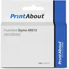 PrintAbout huismerk Tape 45013 (S0720530) Zwart op wit (12 mm) 5-pack geschikt voor Dymo