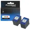 PrintAbout huismerk Inktcartridge 28 (C8728A) 3-kleuren Multipack Gesc...