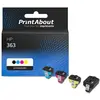 PrintAbout - Inktcartridge / Alternatief voor de HP C8721EE (nr 363) / 4 Kleuren