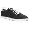 Tommy Hilfiger Homme Baskets en toile drapeau, Noir