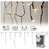 ECD GERMANY Rideau Guirlande Led Extérieur Carambano 3 M Blanc Chaud 2700k