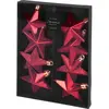 Mondex - Set van 8 kersthangers - mix rood - 6cm