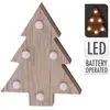 EDM figurine noël bois led blanc chaud 10x3x13cm - Modèle aléatoire - AX5305150