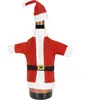 Déco bouteille vin costume père noël 20x20x5cm